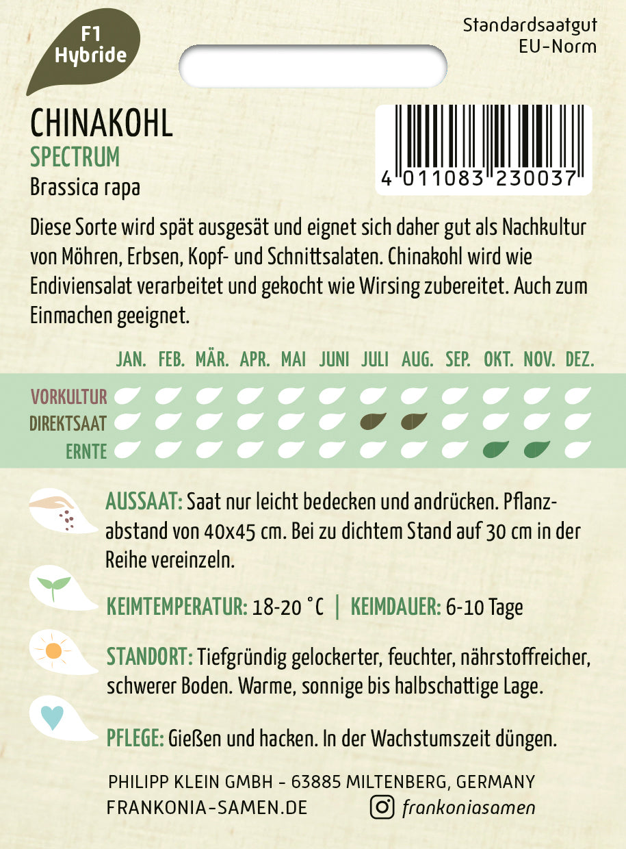 Frankonia Samen Chinakohl SPECTRUM