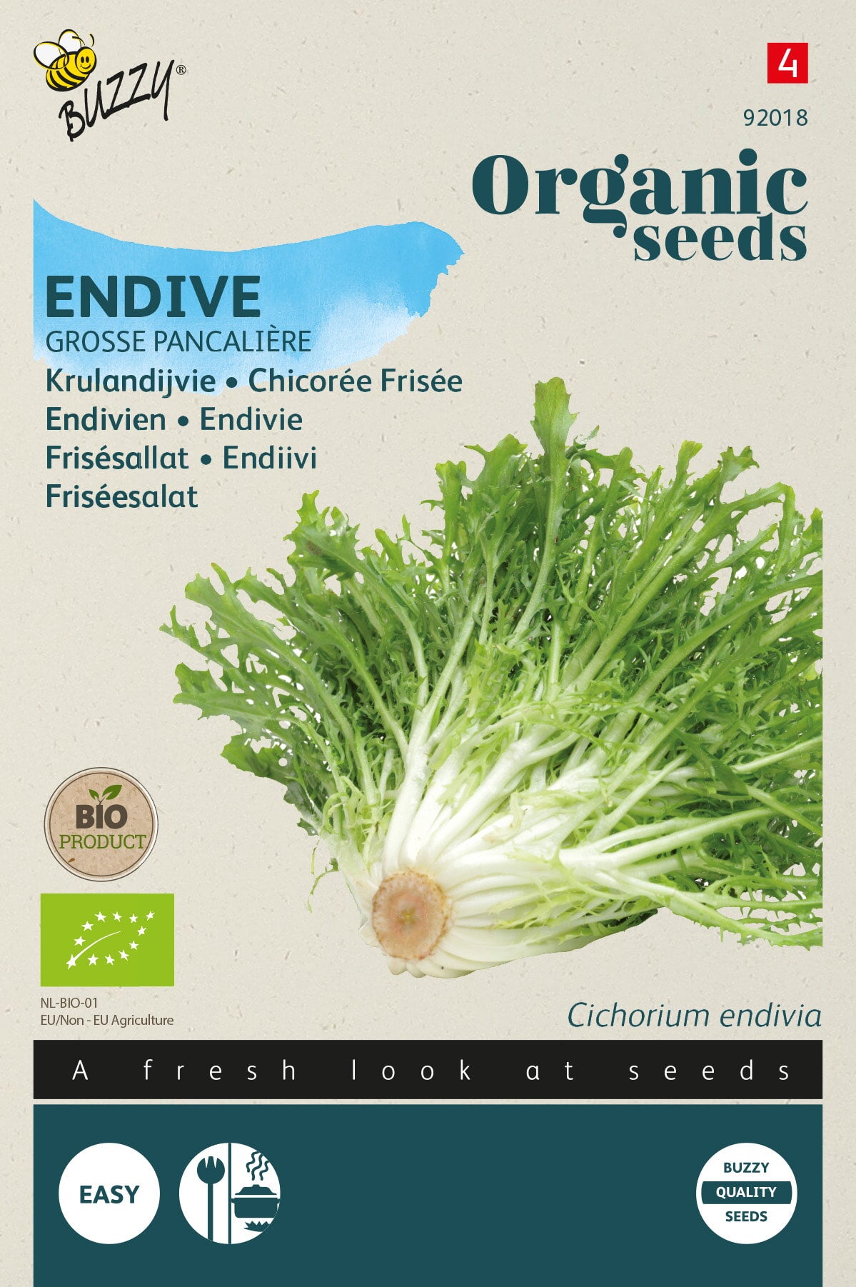 Buzzy Organic Seeds BIO Endiviensalat Grosse Pancalière