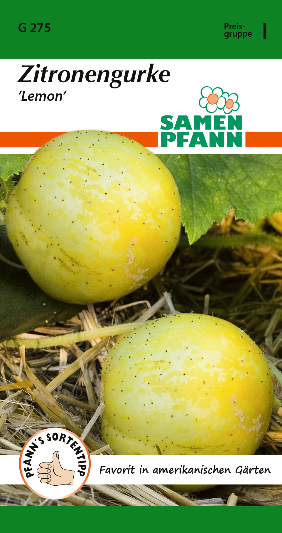 Samen Pfann Lemon Zitronengurke