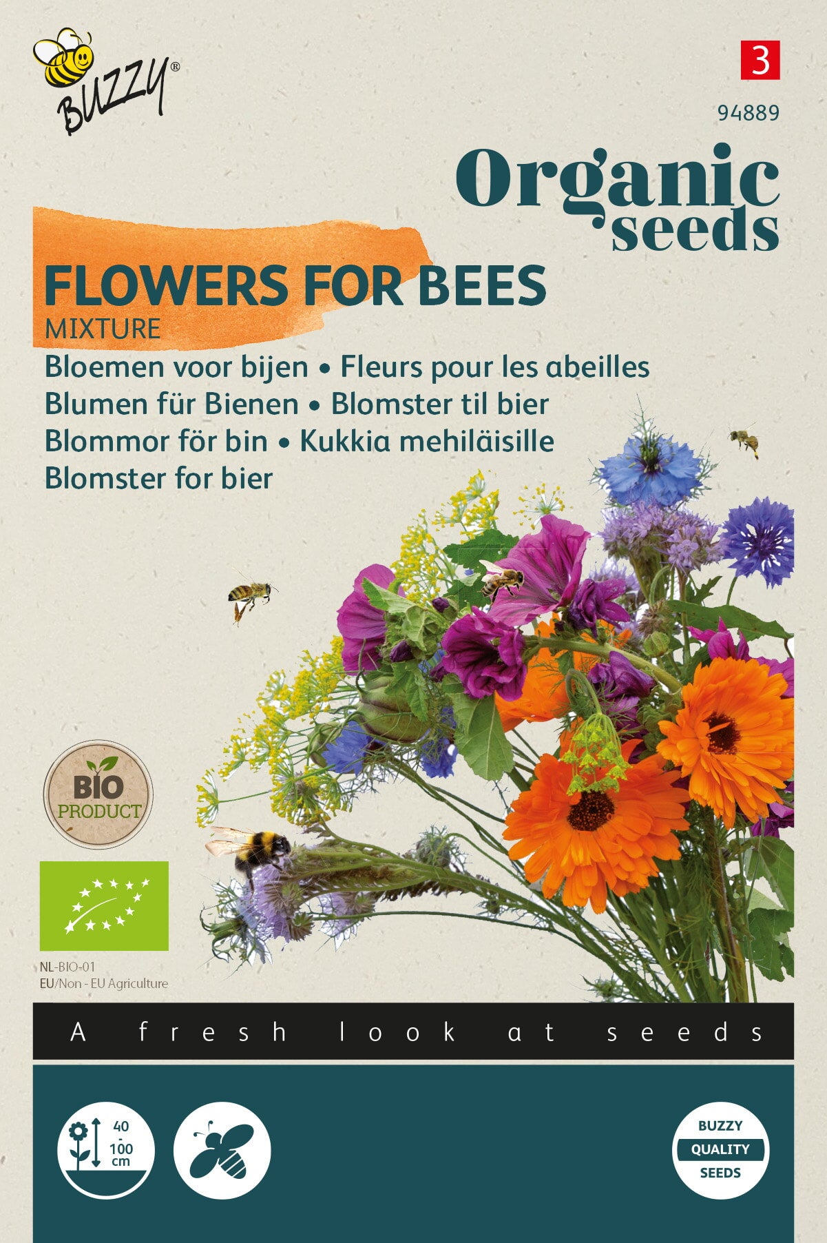 Buzzy Organic Seeds BIO Blumen-Mischung Bienen