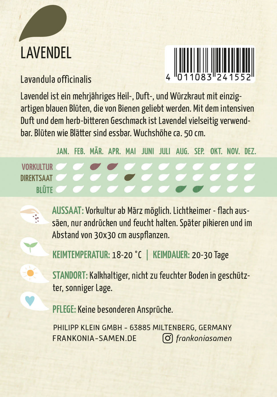 Frankonia Samen Lavendel