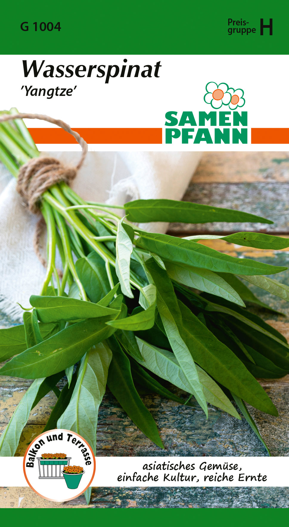 Samen Pfann Wasserspinat Yangtze