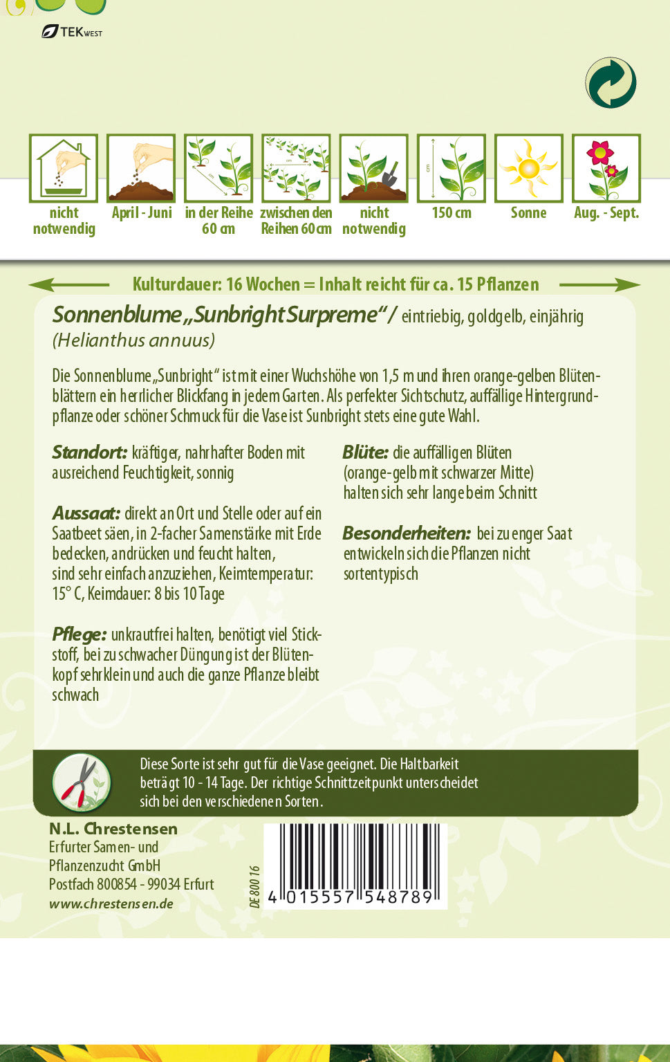 N.L. Chrestensen Sonnenblume Sunbright Supreme
