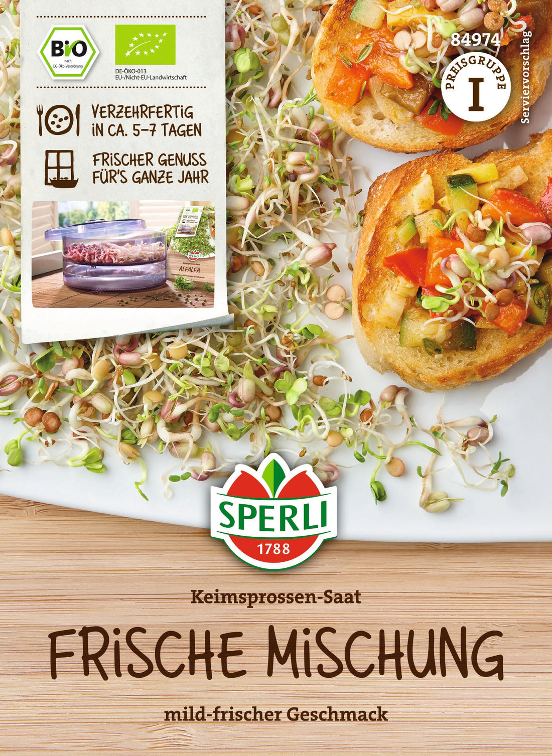 SPERLI BIO Keimsprossen Frische Mischung