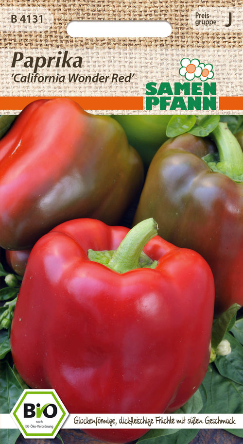 Samen Pfann BIO Blockpaprika California Wonder Red
