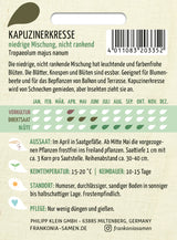 Frankonia Samen Kapuzinerkresse niedrige Mischung, nichtrankend