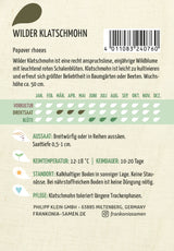 Frankonia Samen Mohn Wilder Klatschmohn