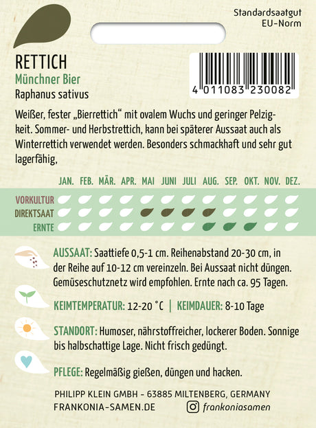 Frankonia Samen Rettich Münchner Bier