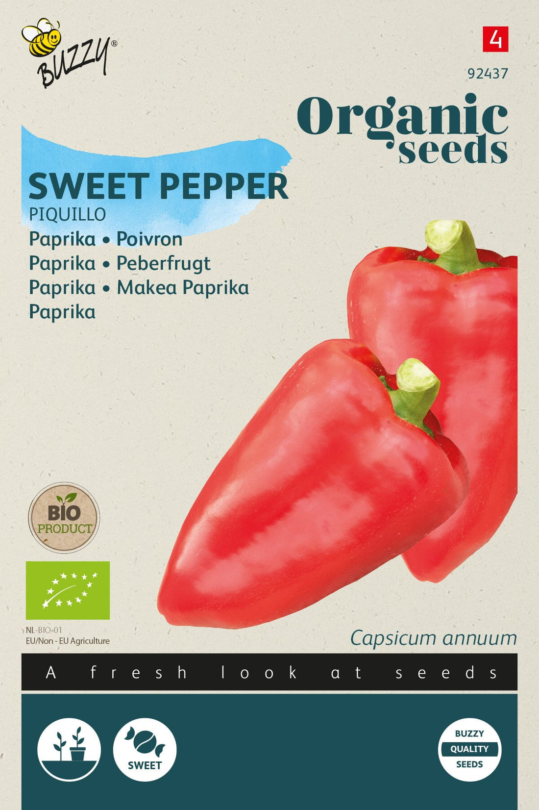Buzzy Organic Seeds BIO Paprika Piquillo