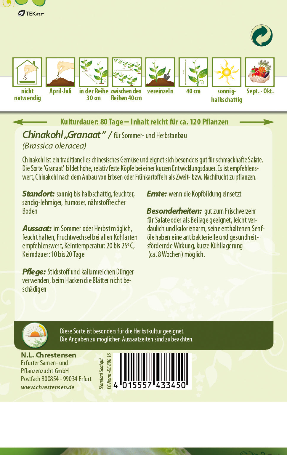 N.L. Chrestensen Chinakohl Granaat