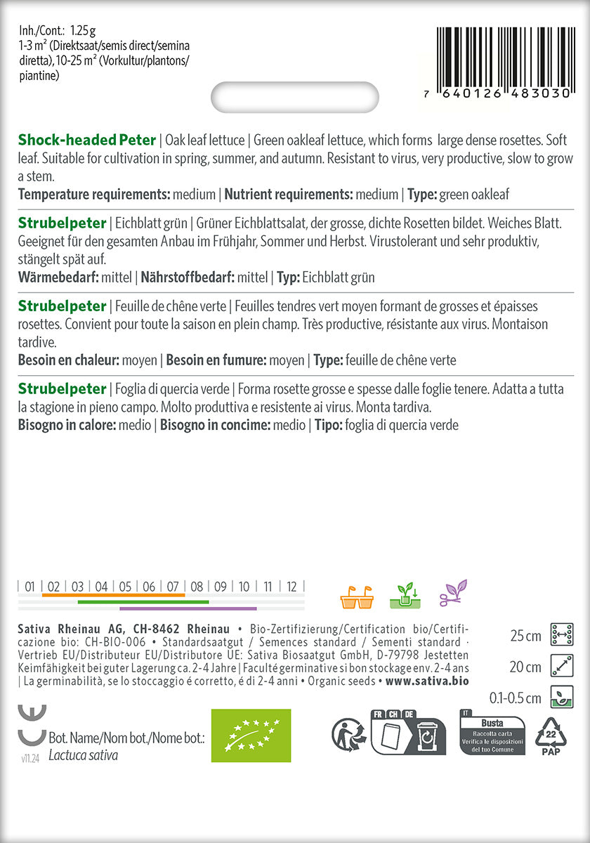 Sativa Eichblatt grün Strubelpeter