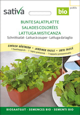Sativa Schnittsalat Bunte Salatplatte Saatteppich