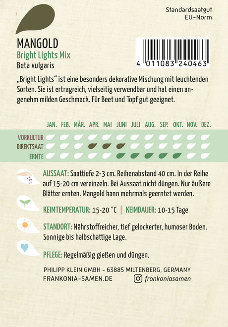 Frankonia Samen Mangold Bright Lights Mix