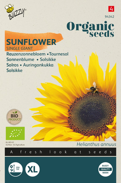Buzzy Organic Seeds BIO Sonnenblumen Riesen
