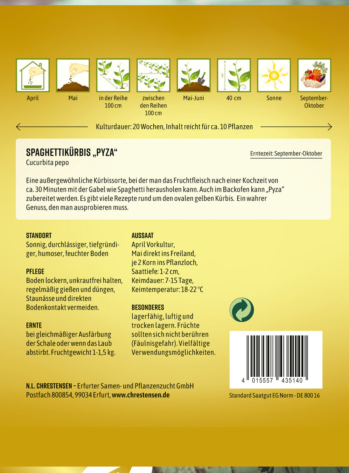 N.L. Chrestensen Spaghettikürbis Pyza