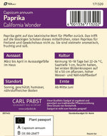 Pabst Keimkraft Blockpaprika California Wonder