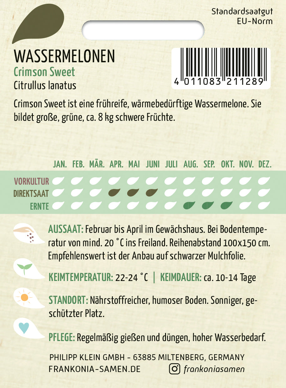 Frankonia Samen Wassermelonen Crimson Sweet