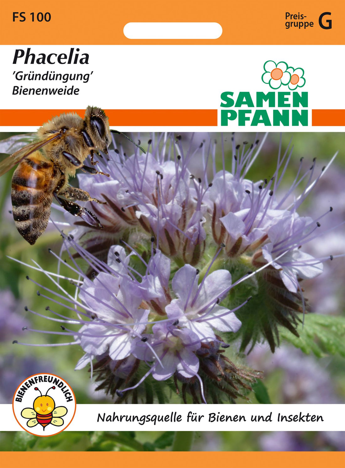 Samen Pfann Gründüngung Bienenweide Phacelia