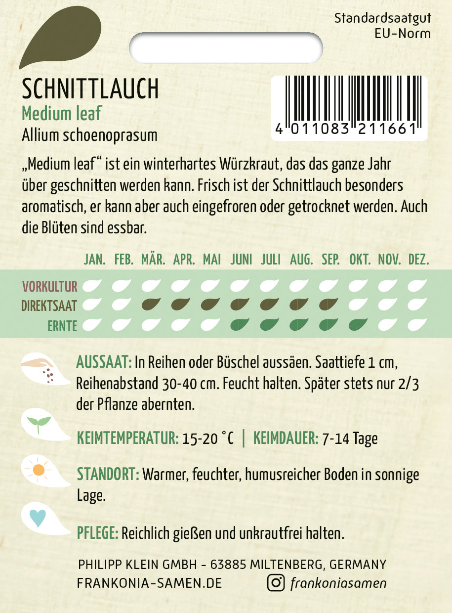 Frankonia Samen Schnittlauch Medium leaf