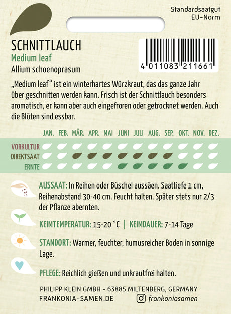 Frankonia Samen Schnittlauch Medium leaf