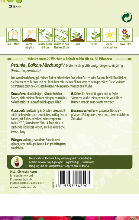 N.L. Chrestensen Petunie Balkon-Mischung