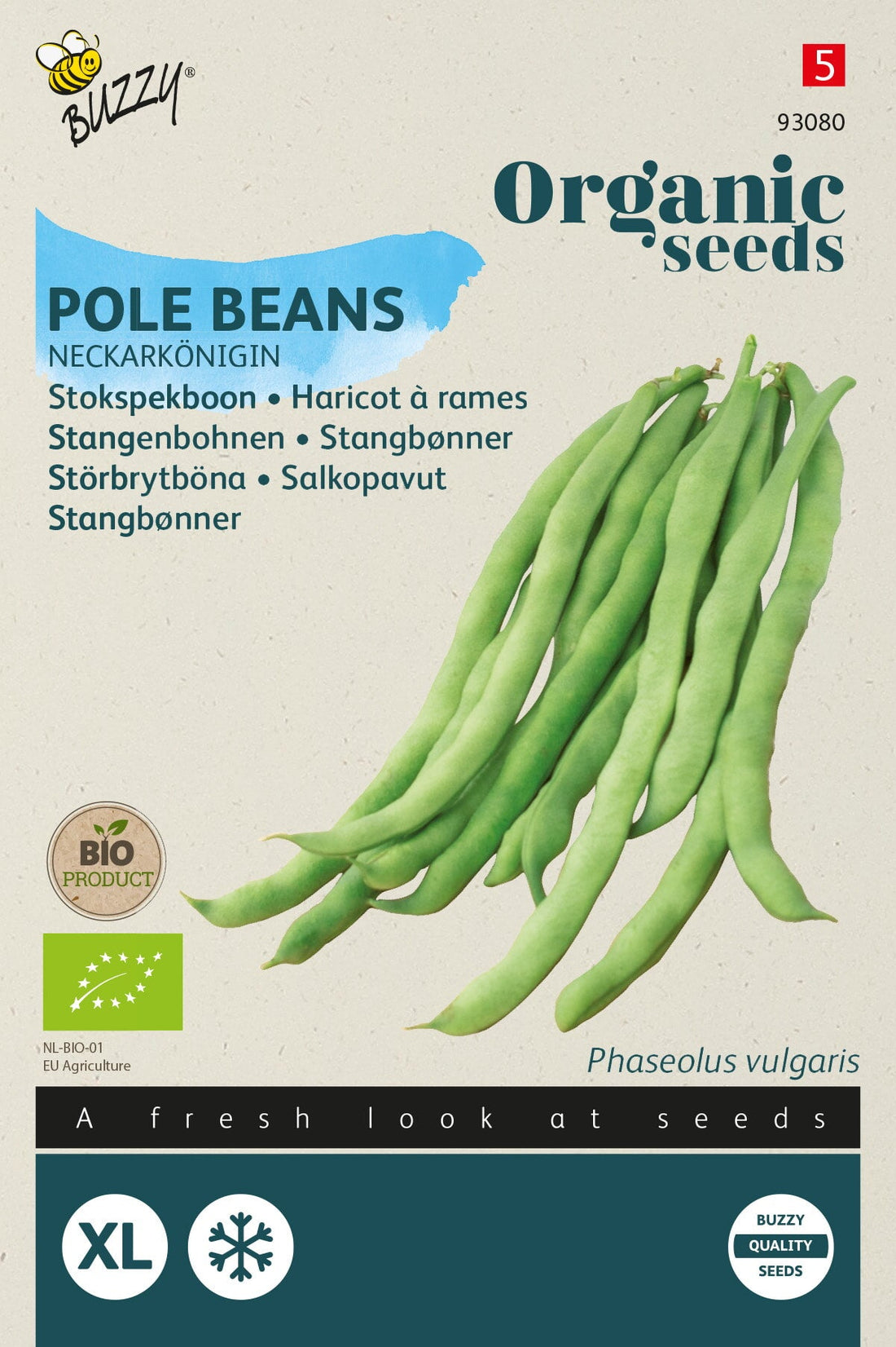 Buzzy Organic Seeds BIO Stangenbohnen Neckarkönigin
