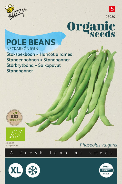 Buzzy Organic Seeds BIO Stangenbohnen Neckarkönigin