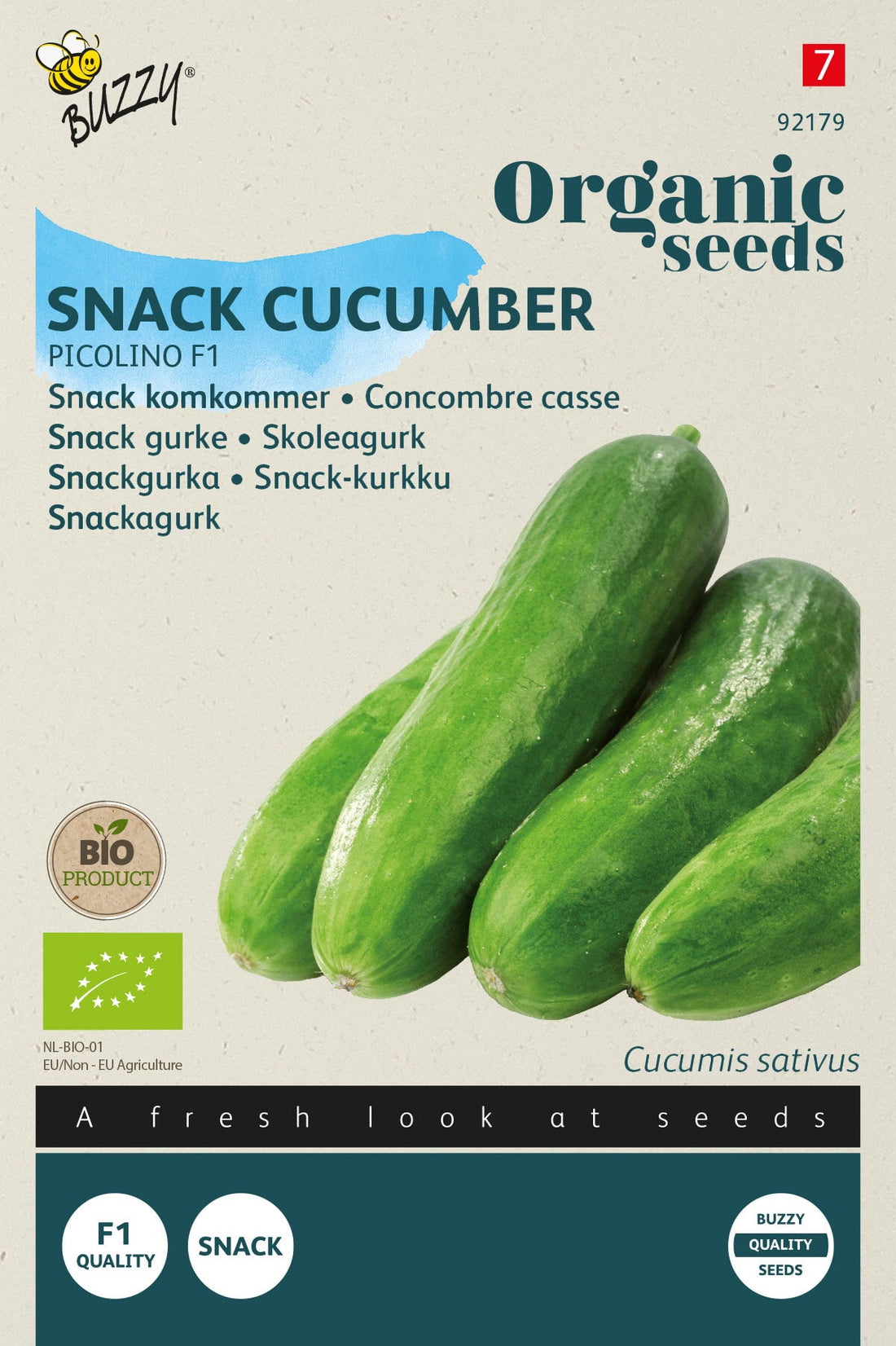 Buzzy Organic Seeds BIO Snackgurken Picolino