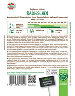 SPERLI Radieschen Kombination II Riesenbutter, Parat, Rundes halbrot-halbweiß Saatband