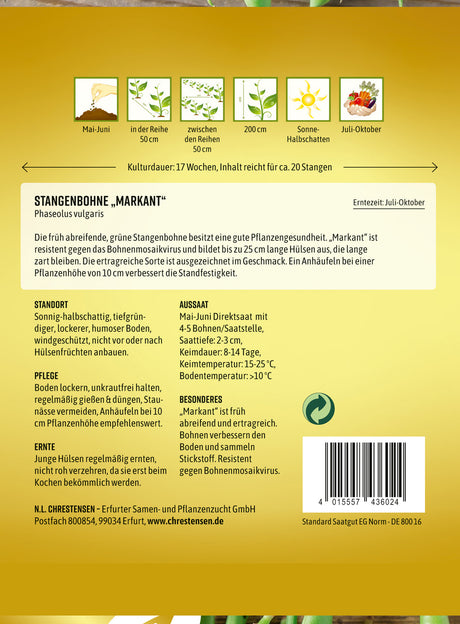 N.L. Chrestensen Stangenbohne Markant