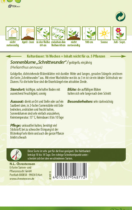 N.L. Chrestensen Sonnenblumen Schnittwunder