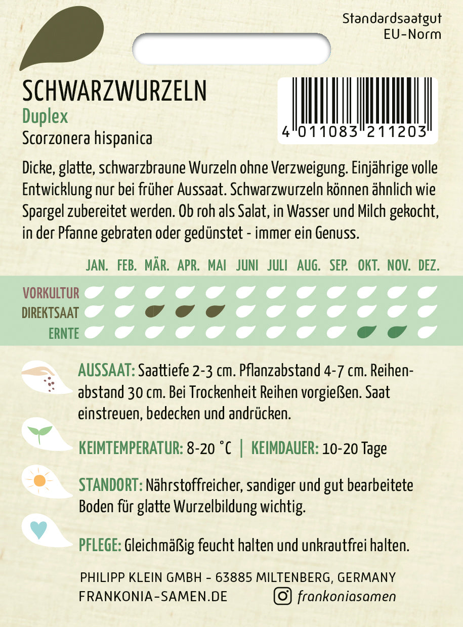 Frankonia Samen Schwarzwurzel Duplex