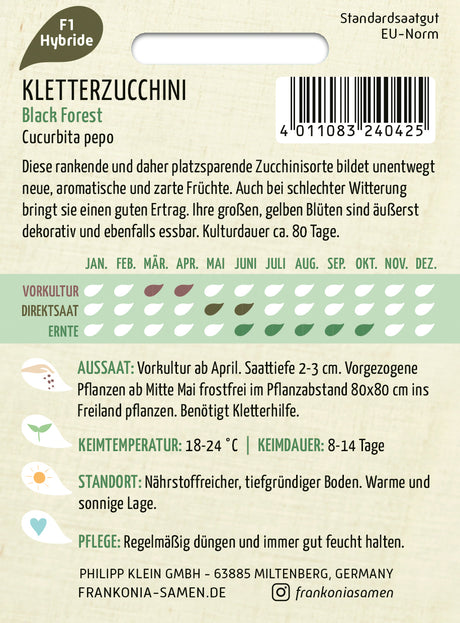 Frankonia Samen Zucchini Black Forest