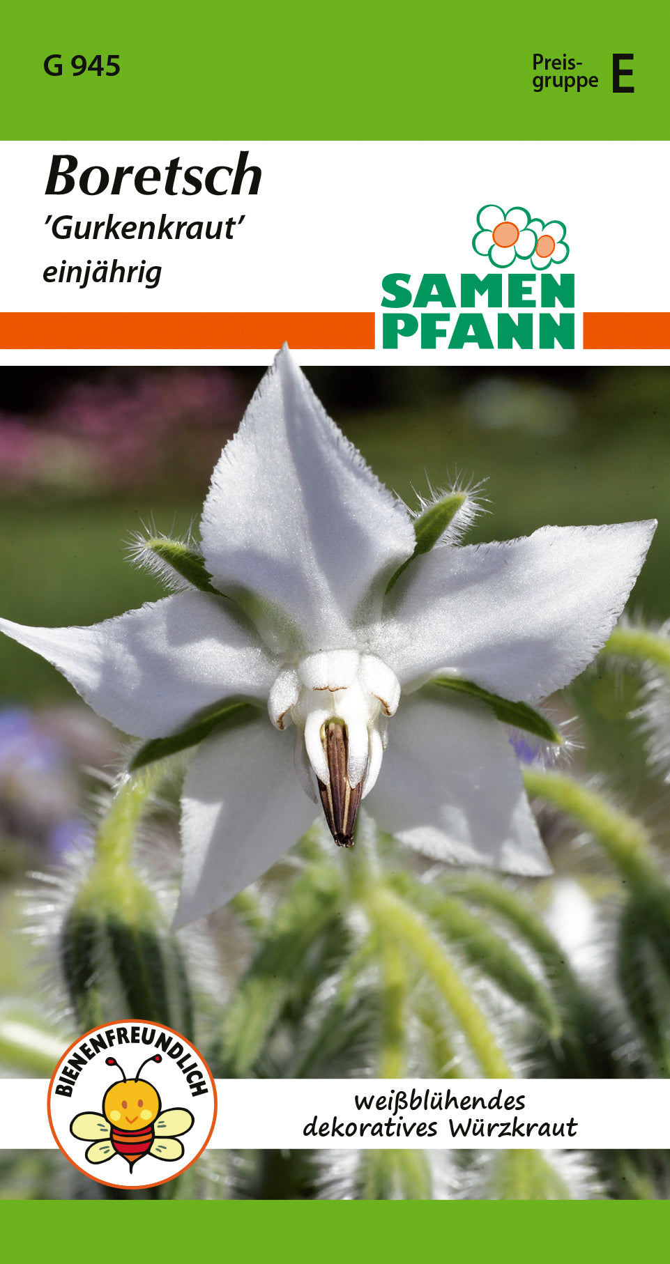 Samen Pfann Boretsch Gurkenkraut einjährig