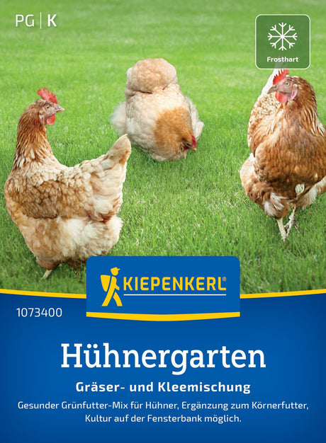 Kiepenkerl Rasen Hühnergartensamen Gräser- und Kleemischung Loses Saatgut