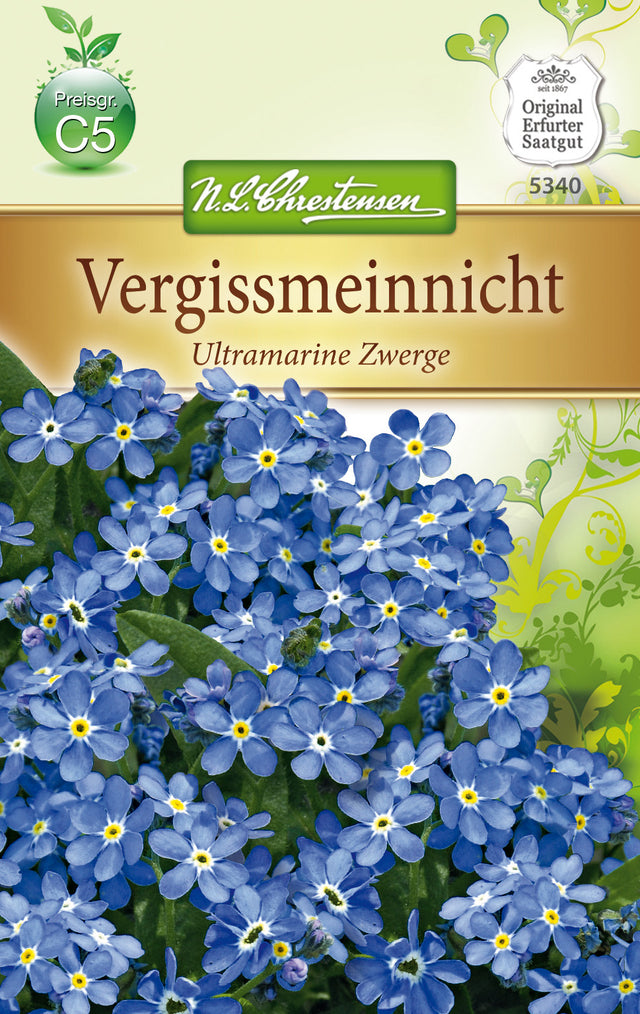 N.L. Chrestensen Myosotis, Vergißmeinnicht, Ultramarine Zwerg, blau