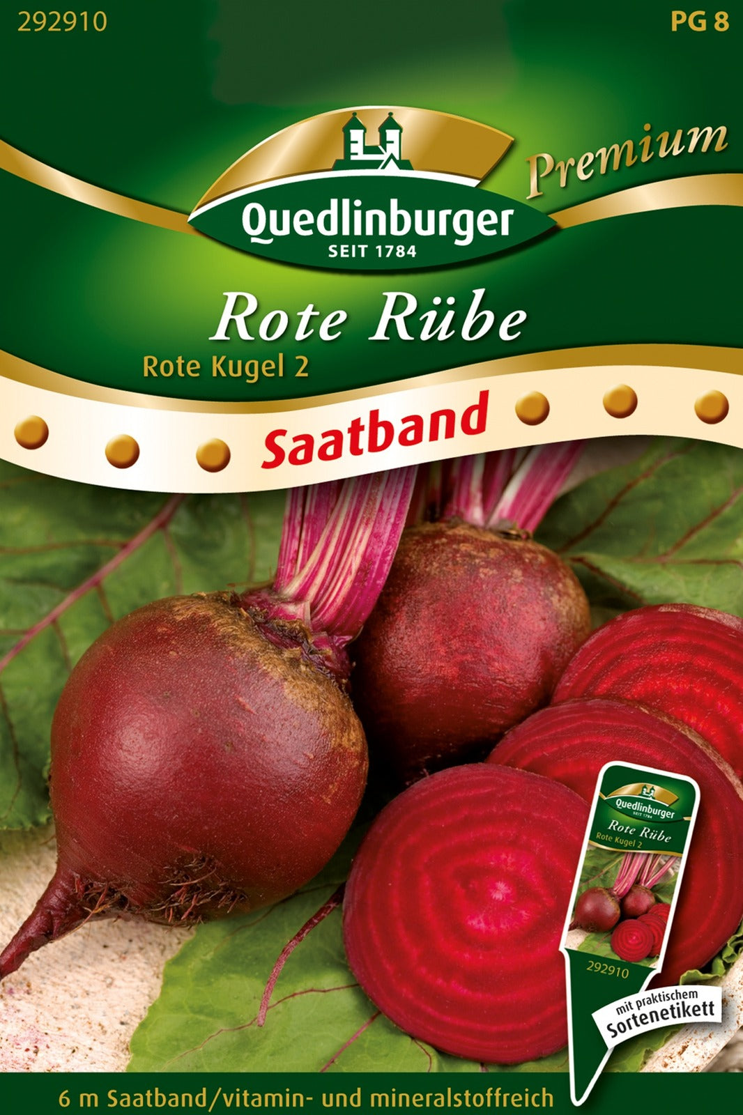 Quedlinburger Rote Bete Rote Kugel 2 Saatband