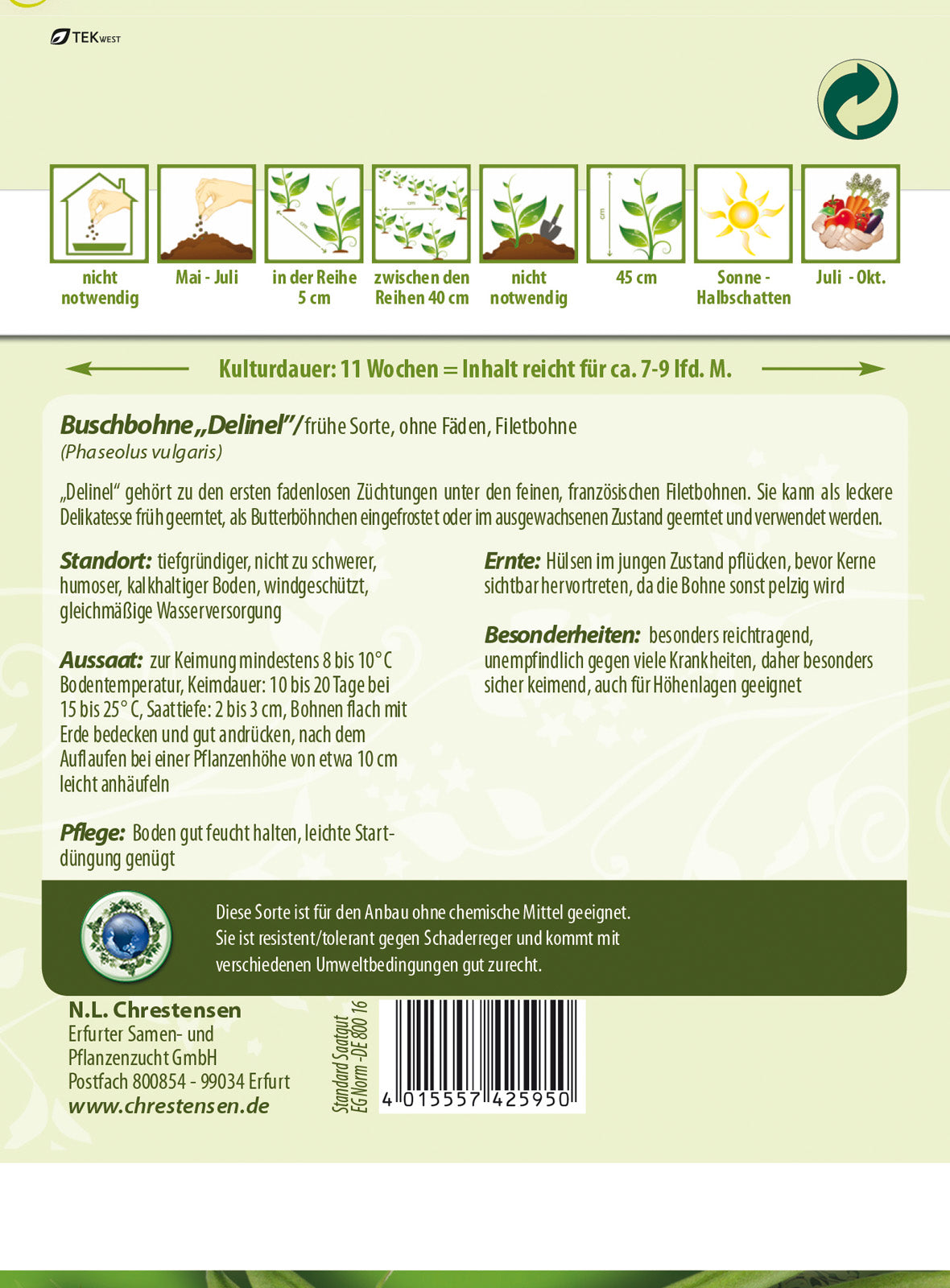 N.L. Chrestensen Buschbohne Delinel