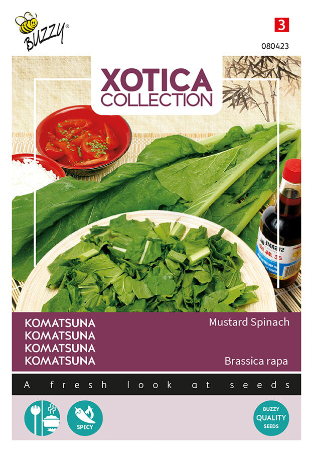 Buzzy Seeds Komatsuna  Mustard Spinach