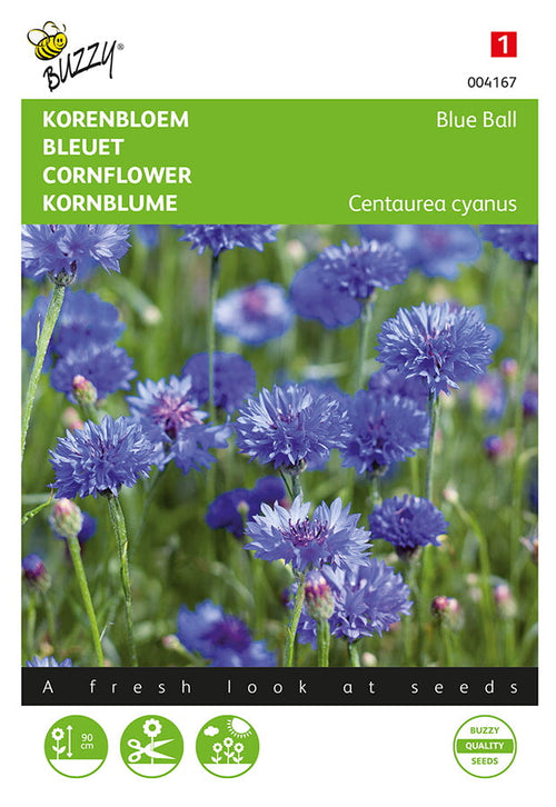 Buzzy Seeds Kornblume Blue Ball gefüllte