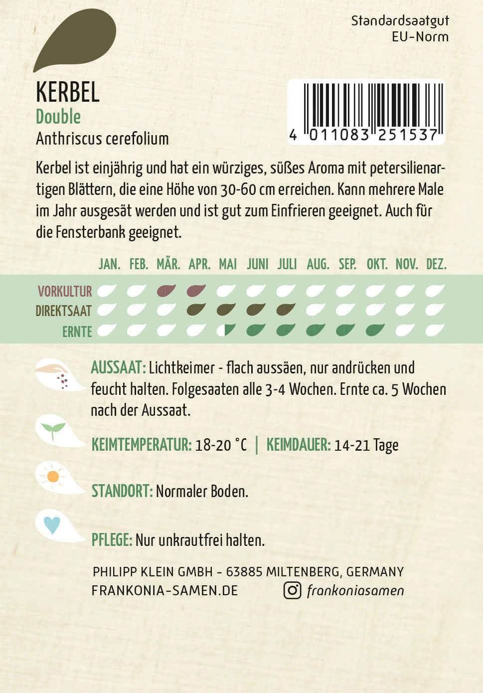 Frankonia Samen Kerbel Double