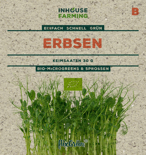 flixGrün BIO Keimsprossen Erbsen