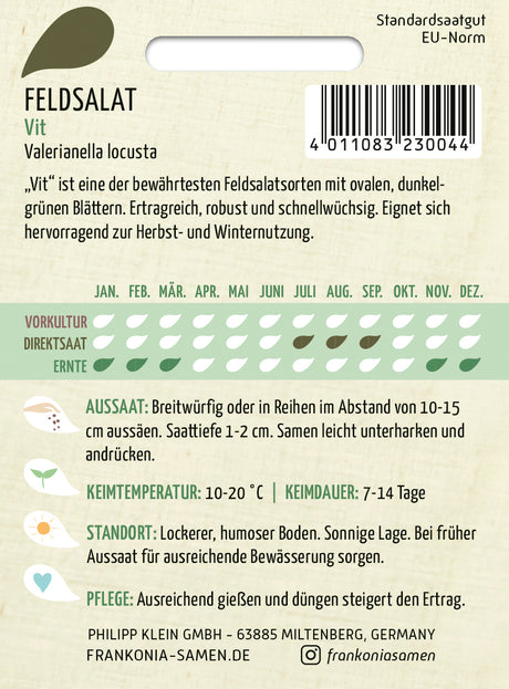 Frankonia Samen Feldsalat Vit