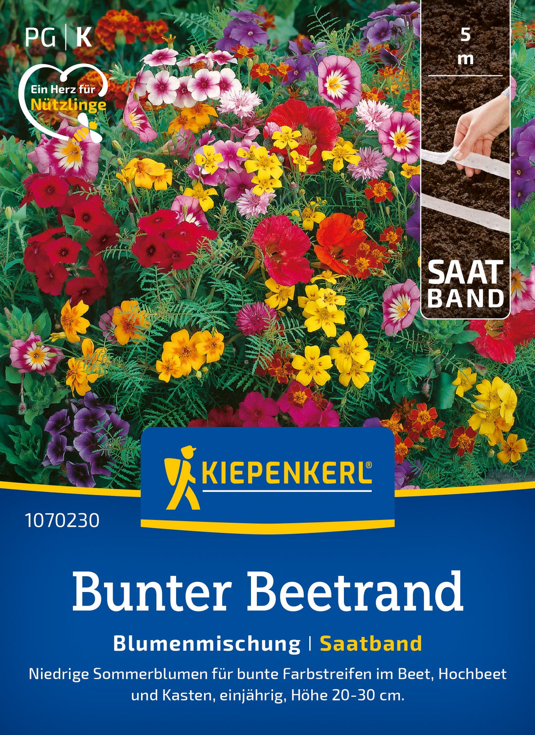 Kiepenkerl Blumensamen-Mischung Beeteinfassung Farbenspiel Saatband