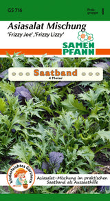 Samen Pfann Asiasalat Mischung Frizzy Joe ‚Frizzy Lizzy Saatband