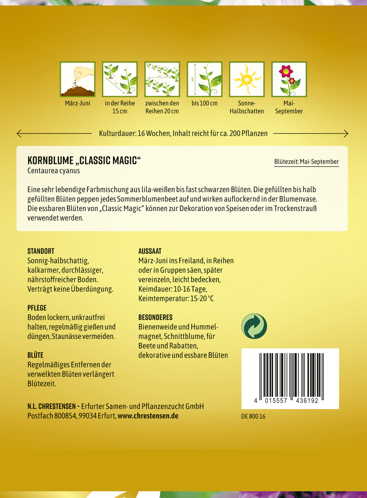 N.L. Chrestensen Kornblume Classic Magic