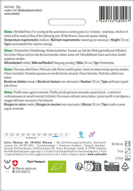 Sativa Wintererbse Sima