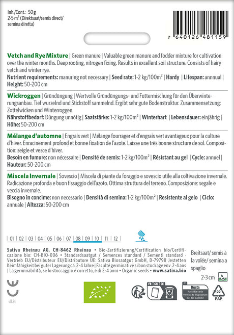 Sativa BIO Gründüngung Wickroggen