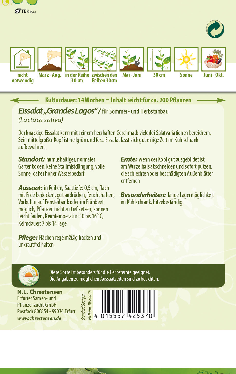 N.L. Chrestensen Eissalat Grandes Lagos