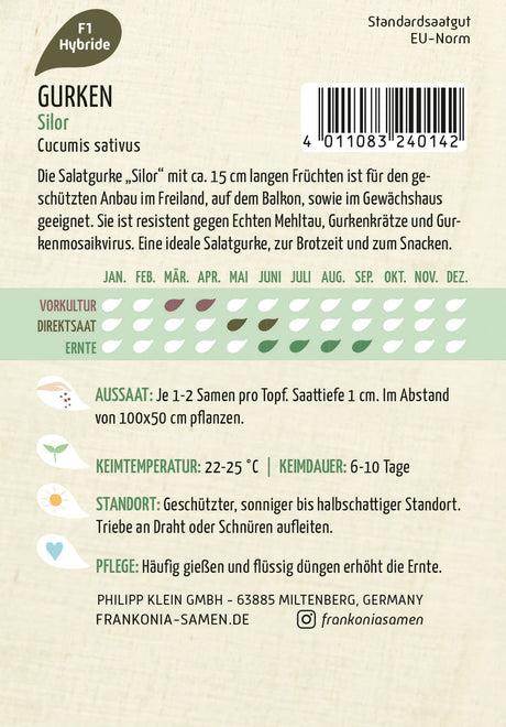 Frankonia Samen Gurke Silor